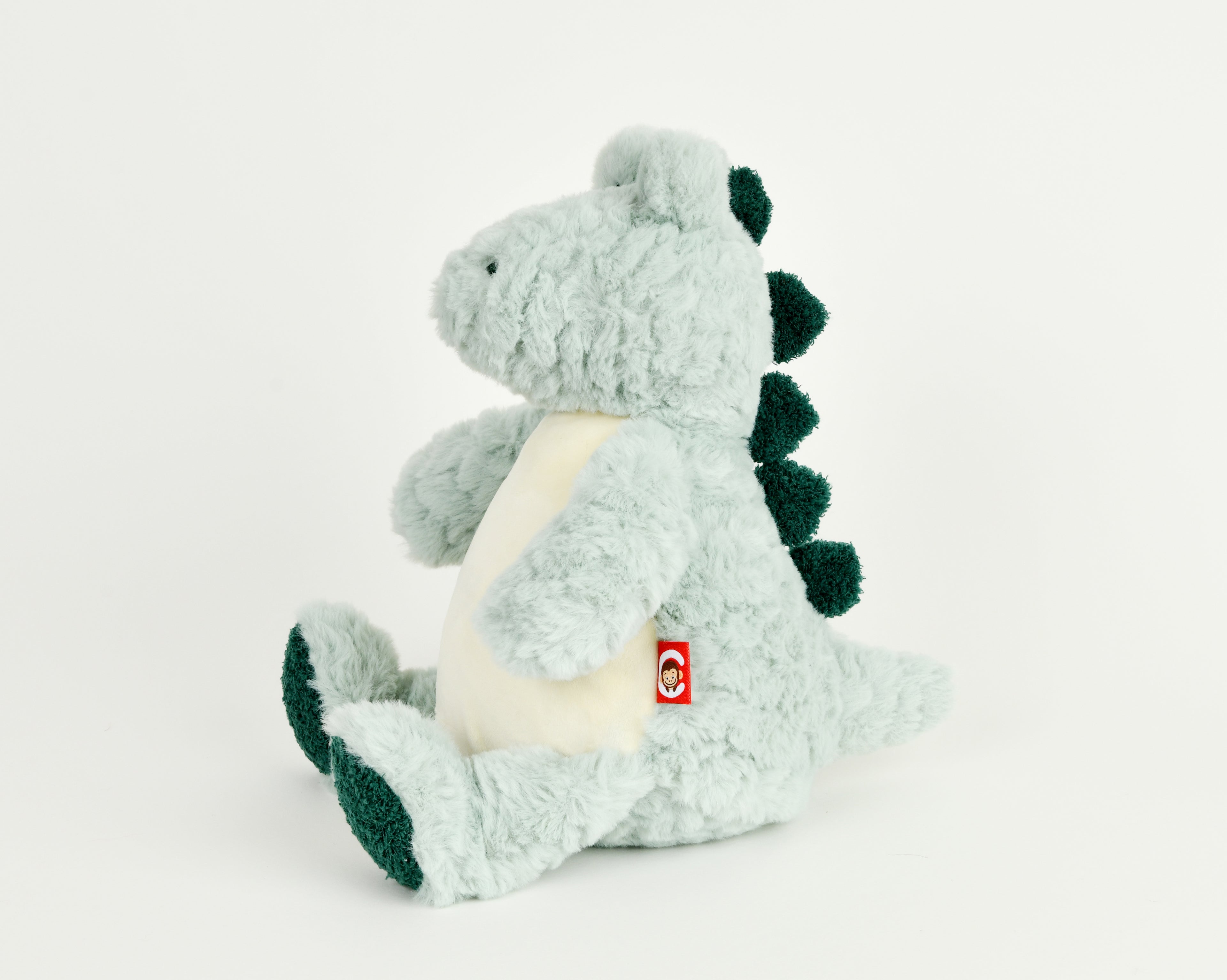 Geboorteknuffel baby alligator zacht pluche geborduurd met naam – zijkant