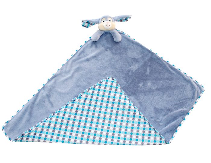 Knuffeldeken blauw konijn zacht pluche – gebruik