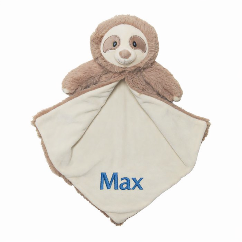 Knuffeldoekje luiaard zacht pluche – open