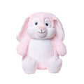 Babyroze konijn knuffel zacht pluche geborduurd met naam – voorkant 