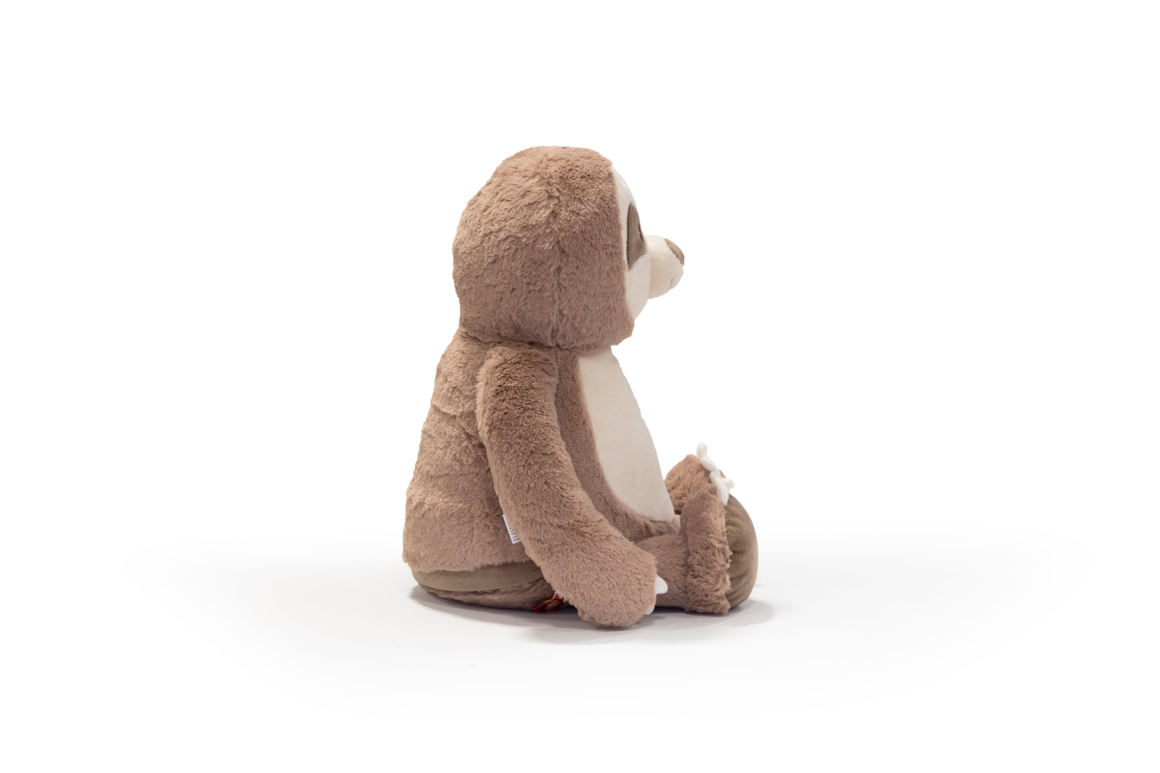 Luiaard knuffel zacht pluche voor baby's – zijkant